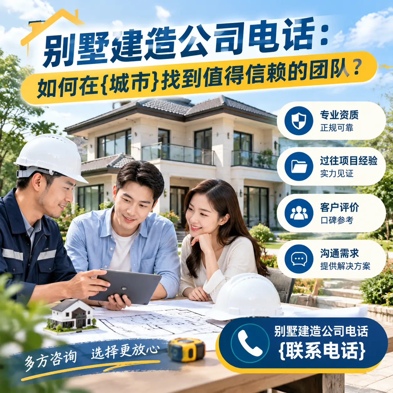 别墅建造公司电话:如何在玉屏找到值得信赖的团队?