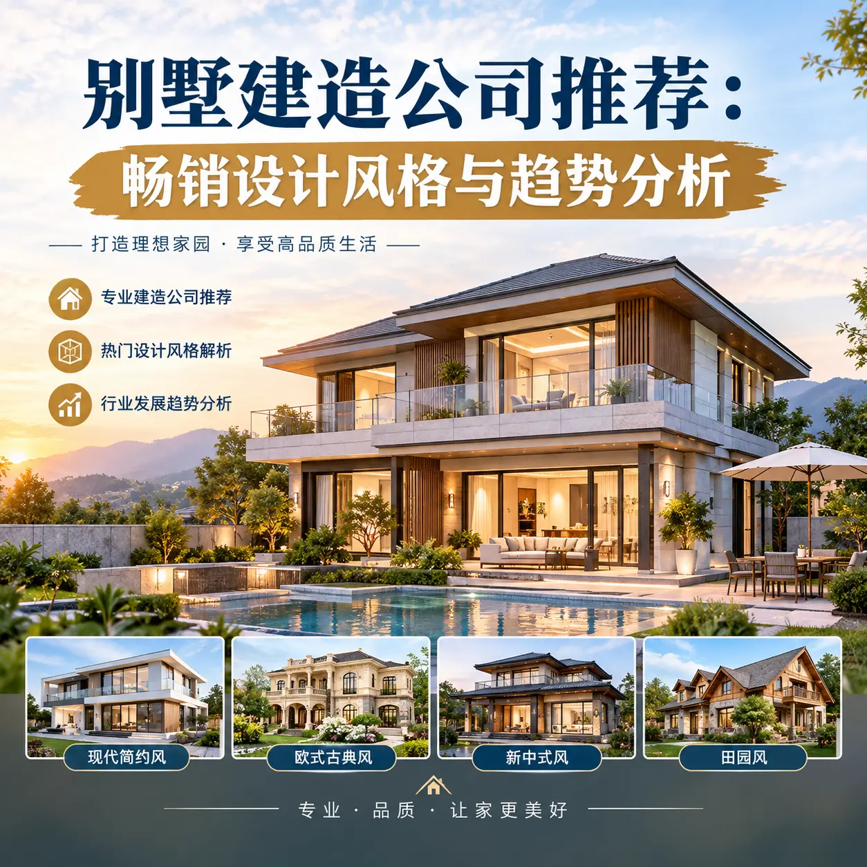 别墅建造公司推荐: 玉屏 畅销设计风格与趋势分析