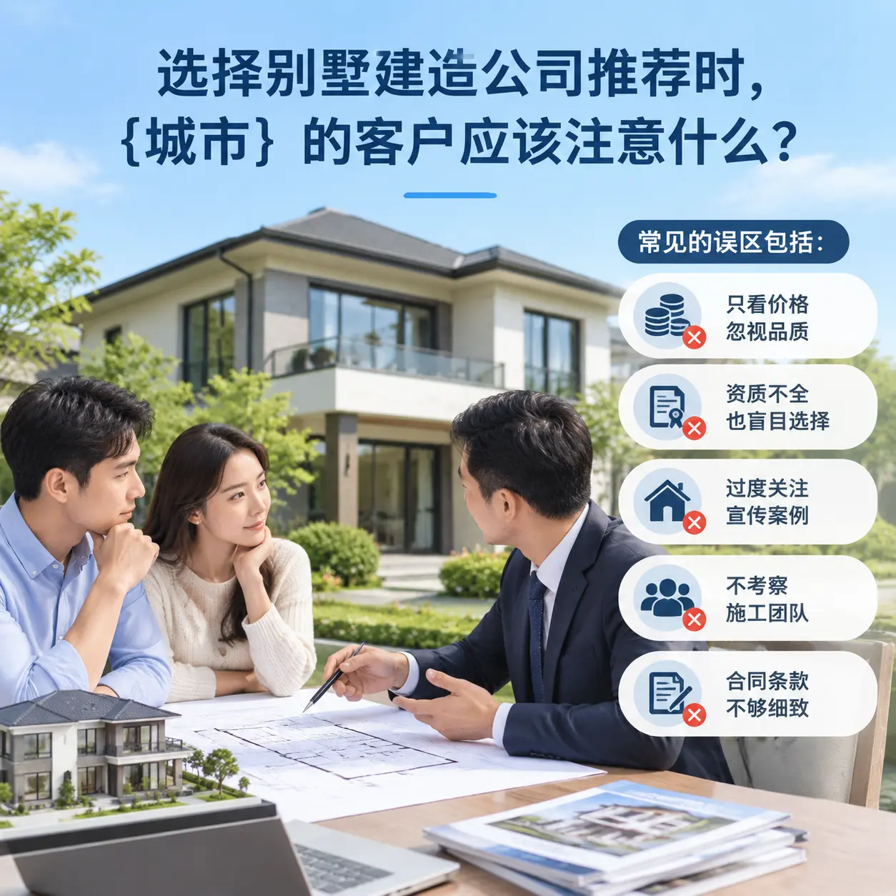 选择别墅建造公司推荐时，玉屏 的客户应该注意什么？