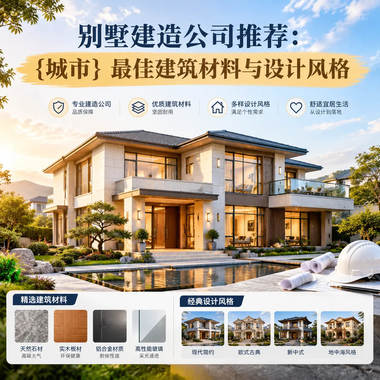 别墅建造公司推荐： 玉屏 最佳建筑材料与设计风格