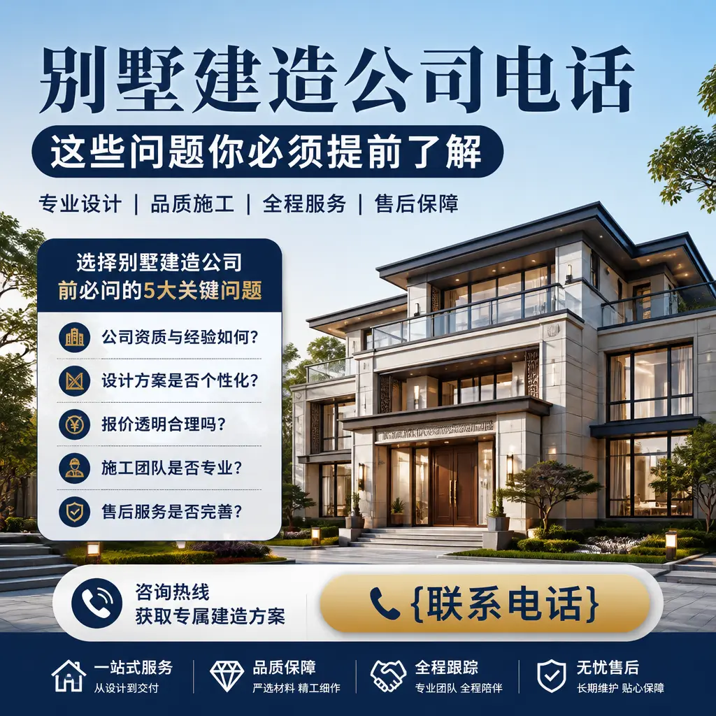 玉屏别墅建造公司电话，这些问题你必须提前了解
